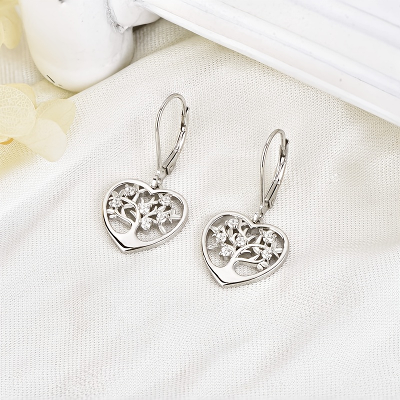 Women's Heart-Shaped Hanging Earrings, Elegant & Easy
